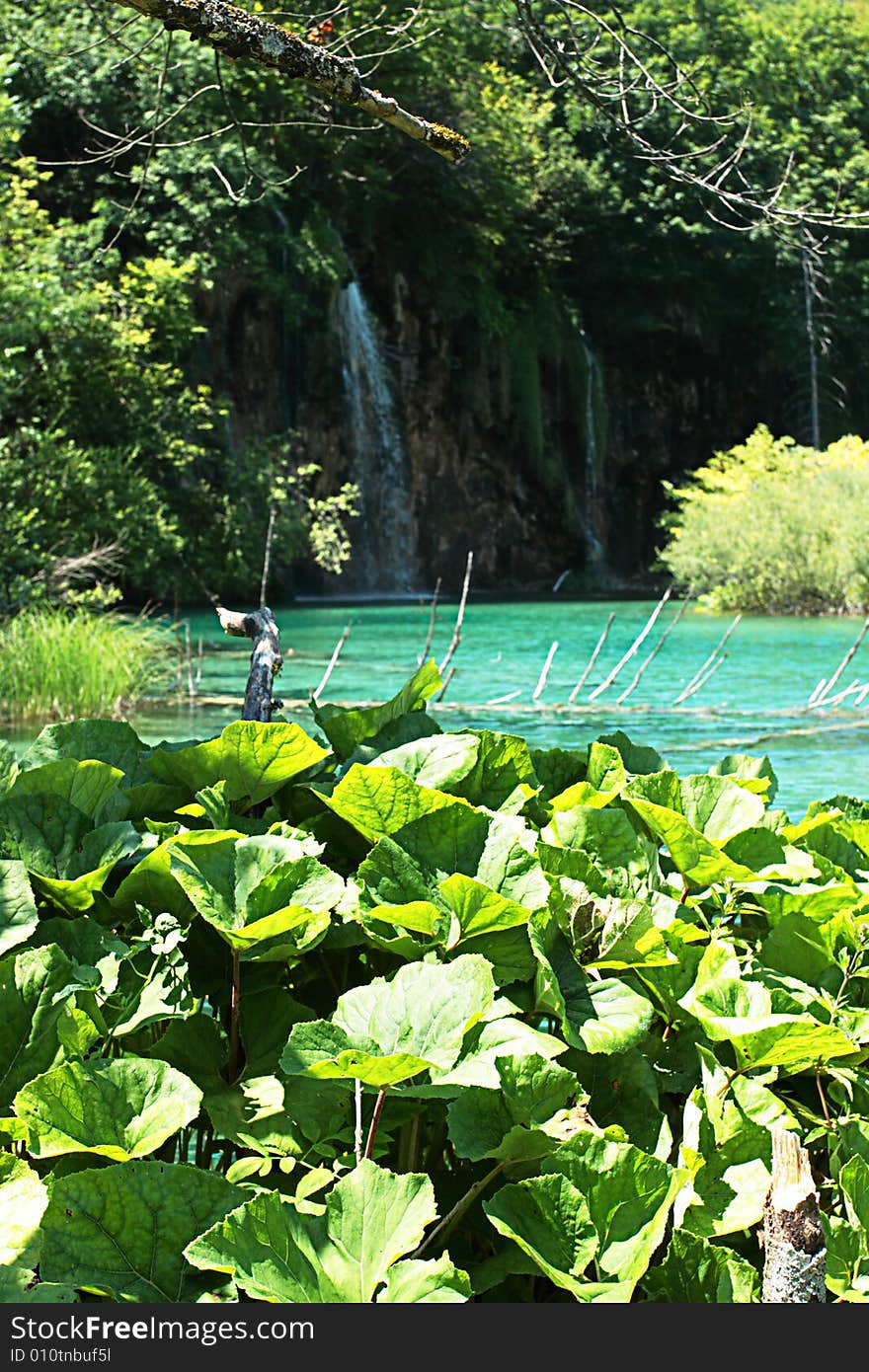 Lake in mountains. National park. Croatia.