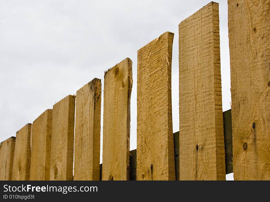 Wooden Fence. Sharpness On Foregrounds