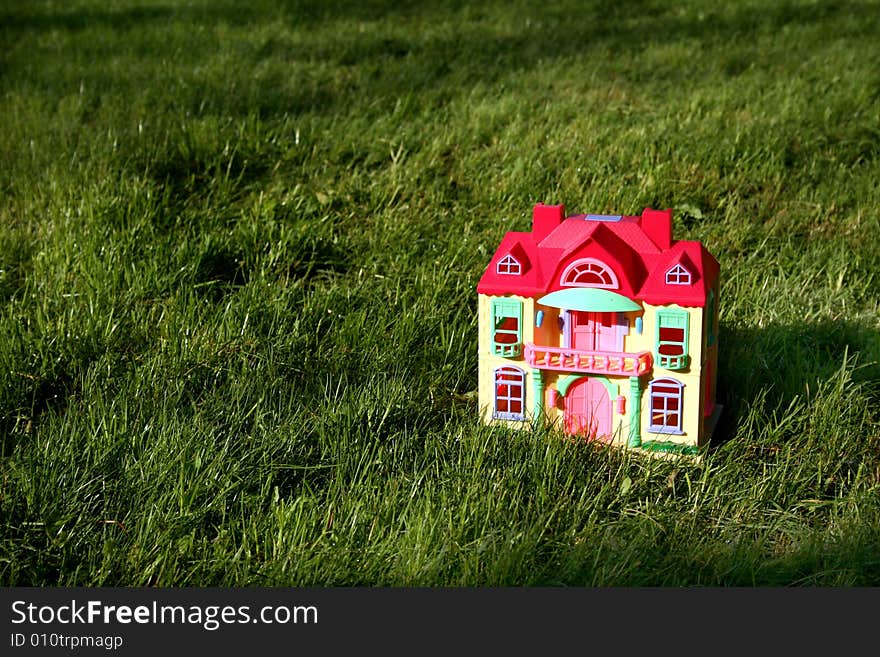 Miniature  House On Grass