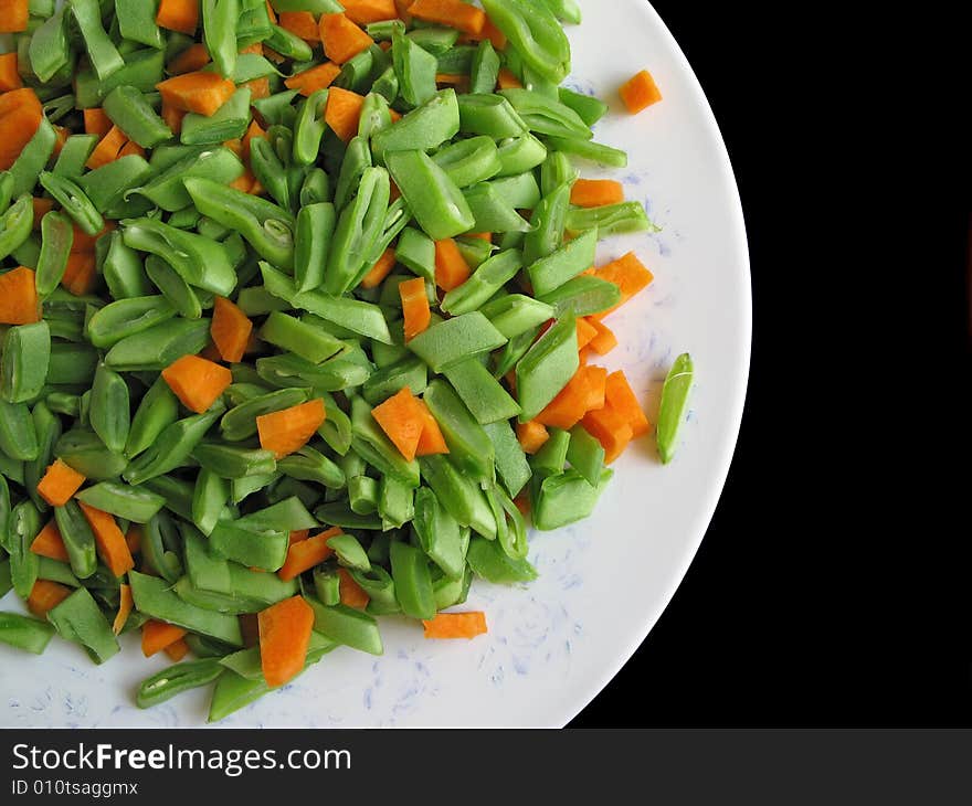 Fresh pieces of vegetables ready to cook