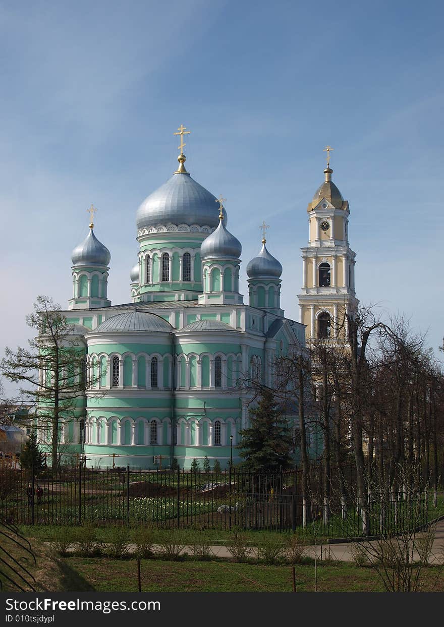 Orthodox church of a monastery in Diveevo