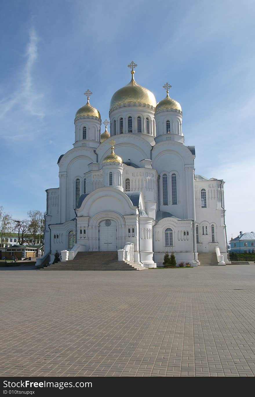 Orthodox church of a monastery in Diveevo