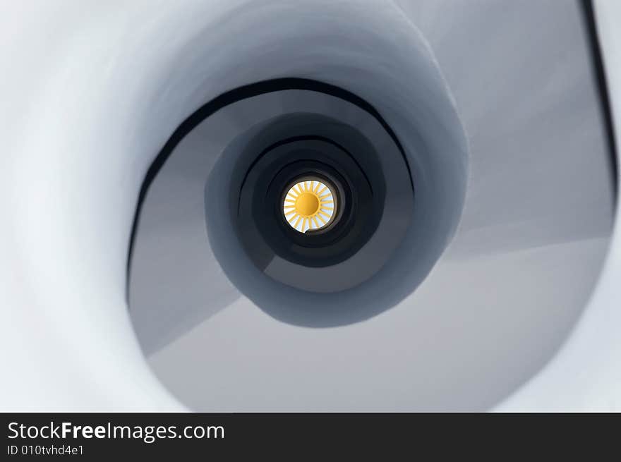 Spiral stairs in hotel