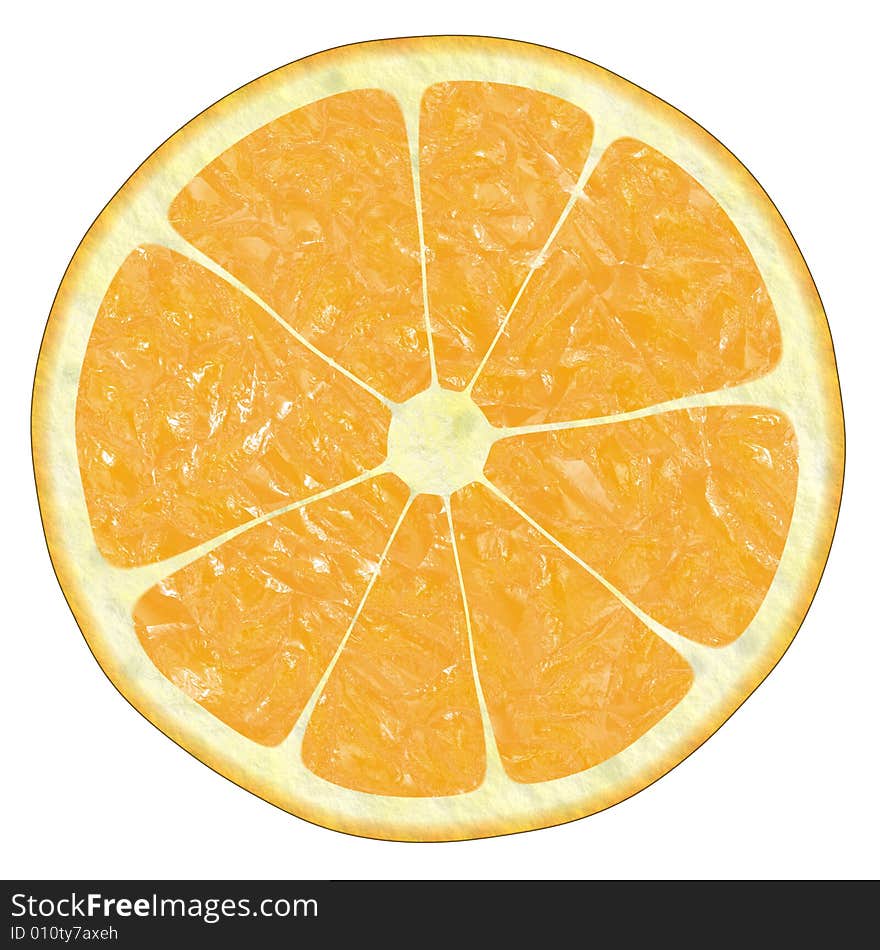 Orange texture on white,  suits for duplication of the background, illustration