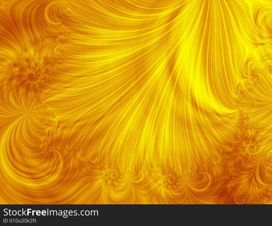 Abstract yellow background. Fractal image