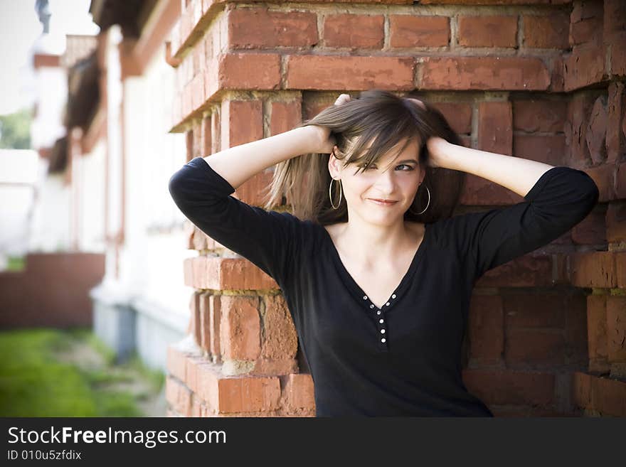 Young Lady Relaxing Outdoors