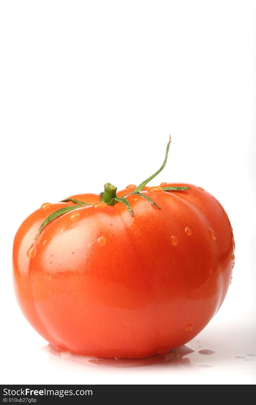 Fresh tomato isolated on white background