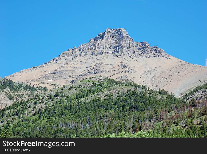 Rocky mountians and hillside grassland in waterton lakes national park, alberta, canada. Rocky mountians and hillside grassland in waterton lakes national park, alberta, canada