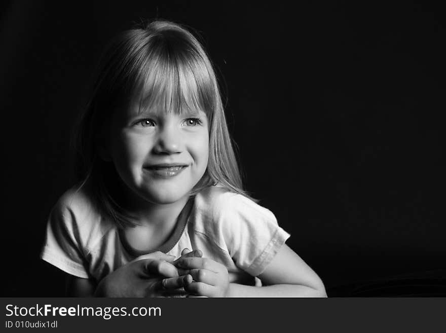 Portrait of a 4 year old girl. Portrait of a 4 year old girl