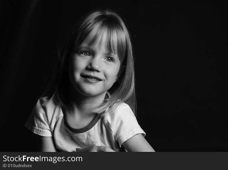 Portrait of a 4 year old girl. Portrait of a 4 year old girl