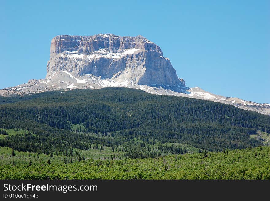 Rocky mountain and hillside forests in glacier national park, montana, united states. Rocky mountain and hillside forests in glacier national park, montana, united states