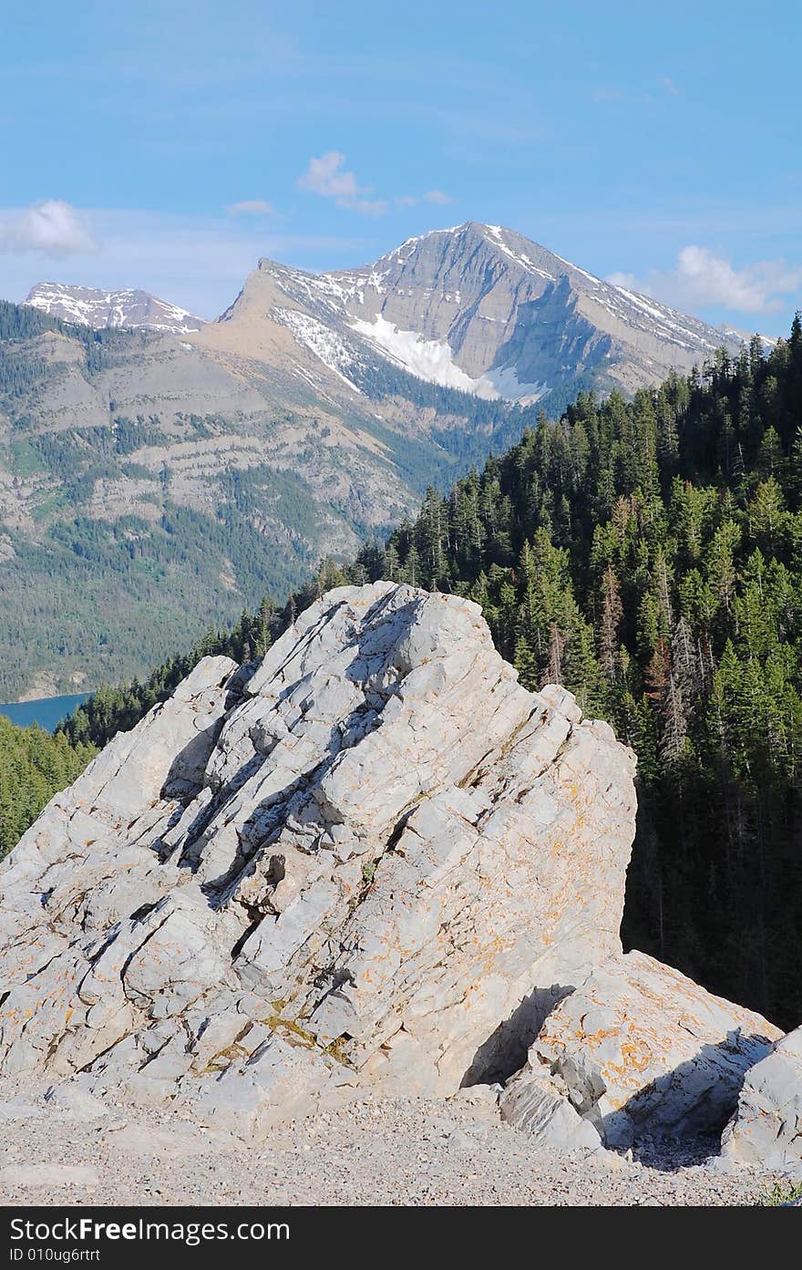 Rocky mountain and hillside forests in glacier national park, montana, united states. Rocky mountain and hillside forests in glacier national park, montana, united states