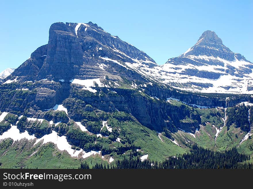 Rocky mountains in glacier national park, montana, united states. Rocky mountains in glacier national park, montana, united states