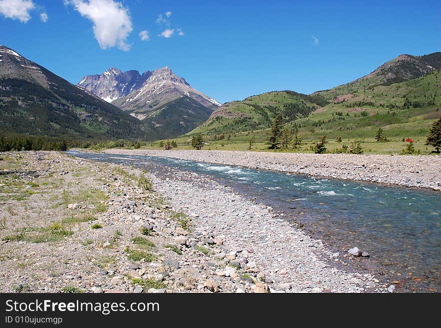 River and mountains