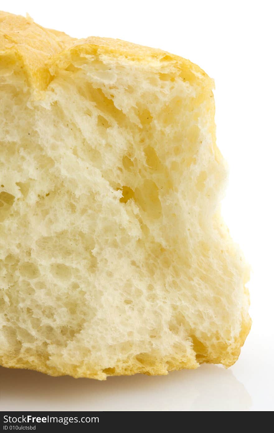 Fresh bread chunk on white background. Fresh bread chunk on white background