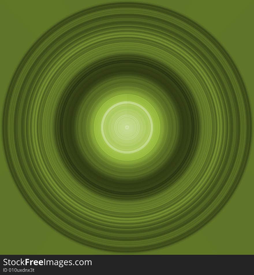 Green concentric rings with lime green centre