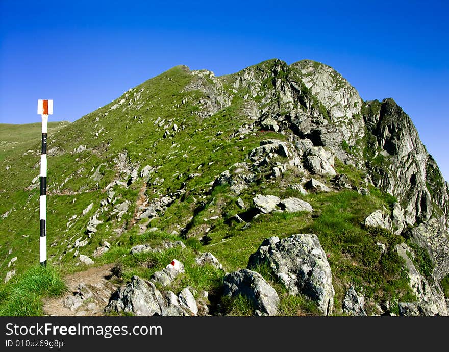 Mountain Ridge In Romania