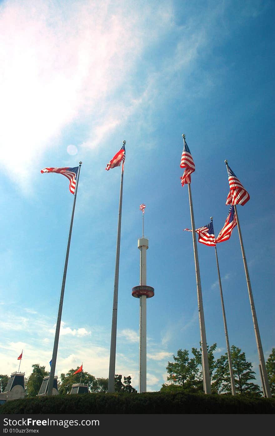 United States of America, nation, flags