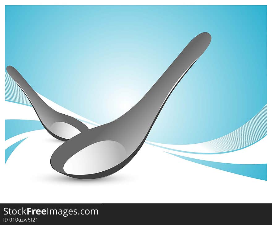 the spoons on swirly background