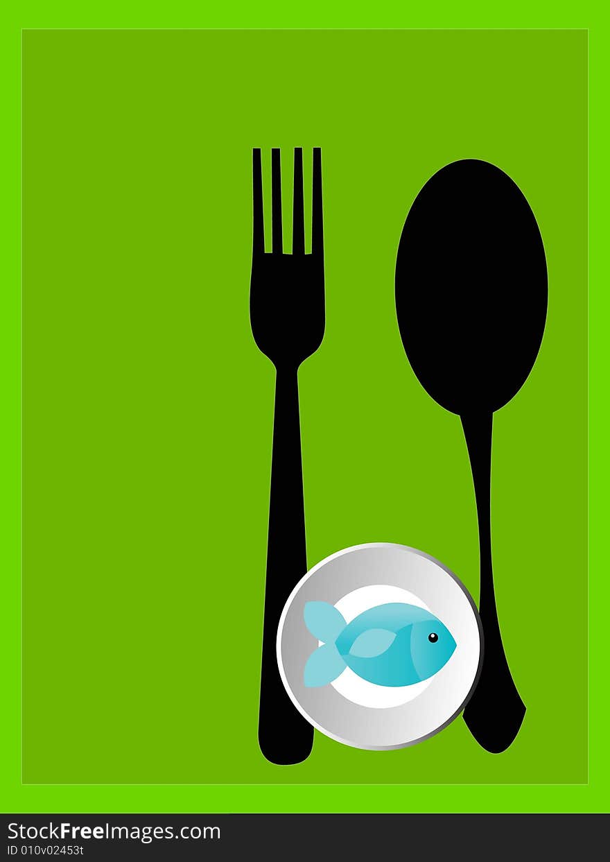 Nonveg food in plate on abstract background