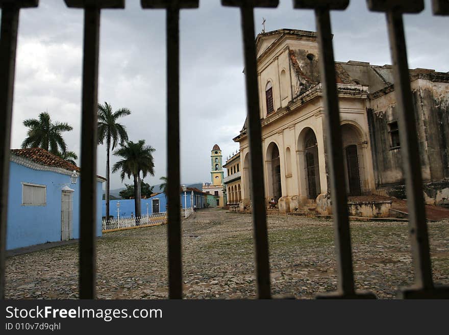 A beautiful old church in town at Cuba. A beautiful old church in town at Cuba