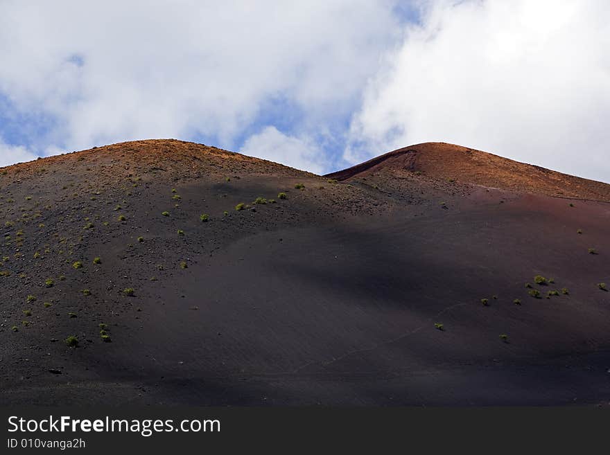 Volcanic hills at Timanfaya national park