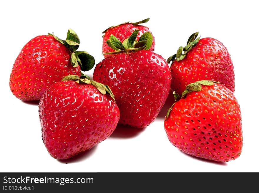 Strawberries isolated on white background. Strawberries isolated on white background