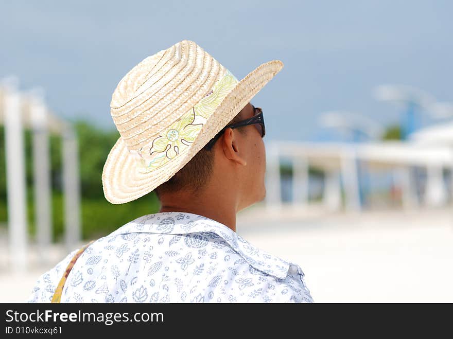 Man on beach