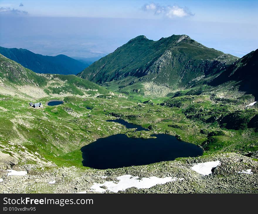 Carpathian mountain lake