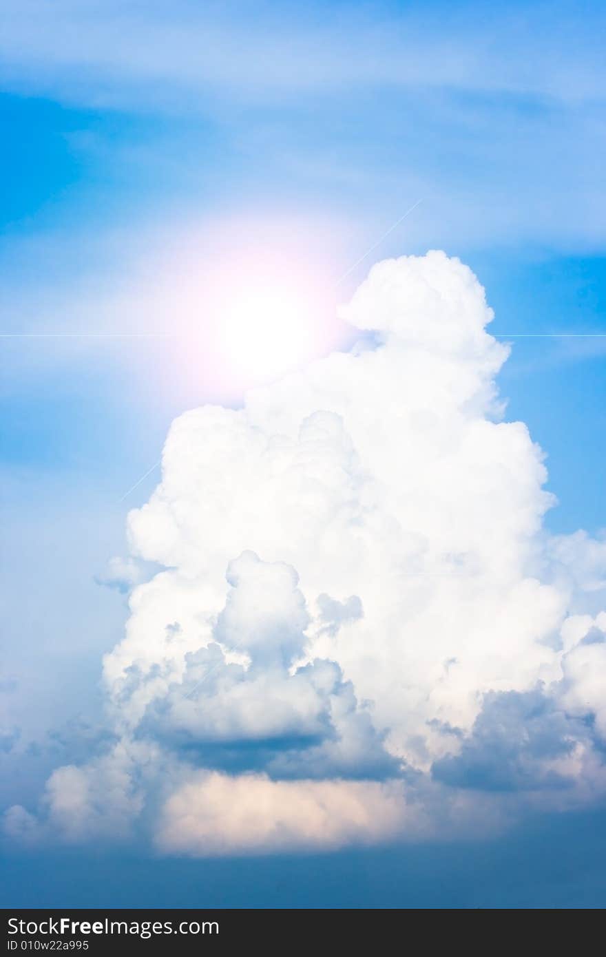 Blue sky with clouds