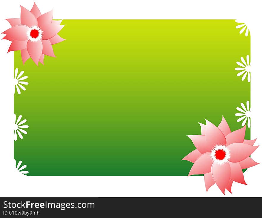 Many flowers on a floral background