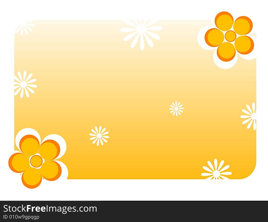 Flowers on a gradient background. Flowers on a gradient background