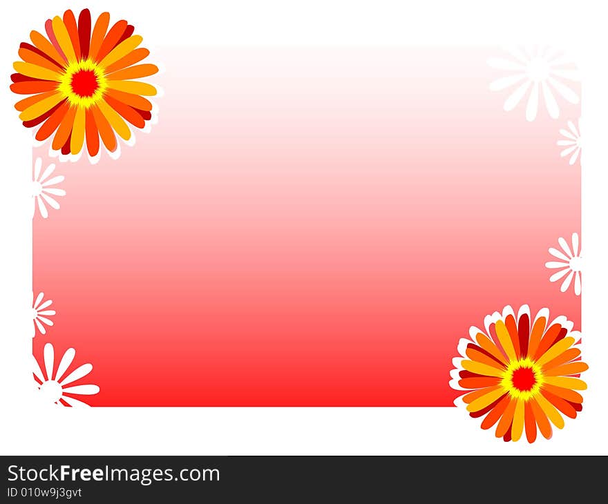 Flower On Gradient Background