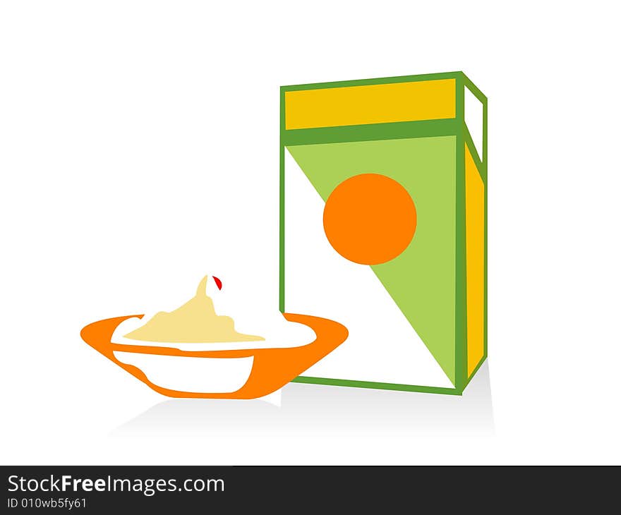 Baby food  on isolated background