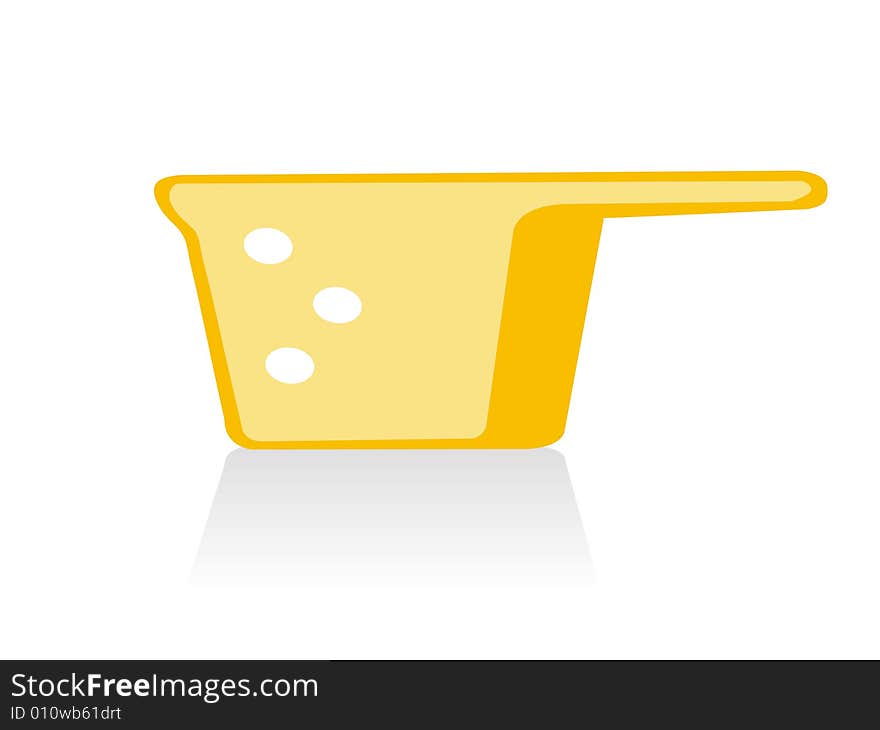 Feeding spoon on isolated background