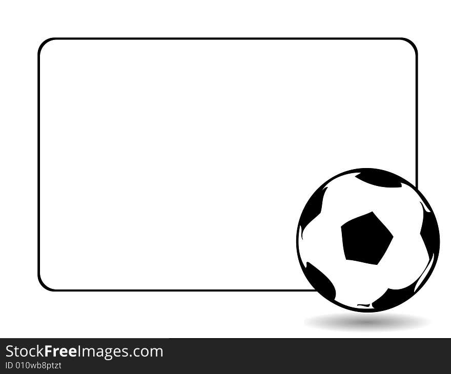 Soccer ball on a text background. Soccer ball on a text background