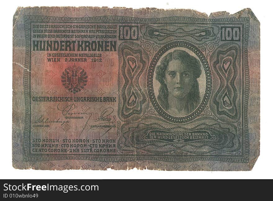 old Hungarian banknote