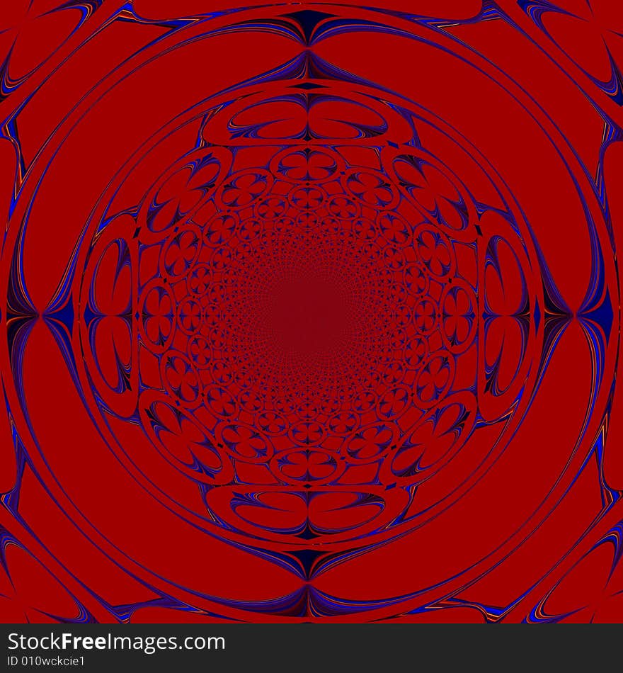 An abstract background in blue and red