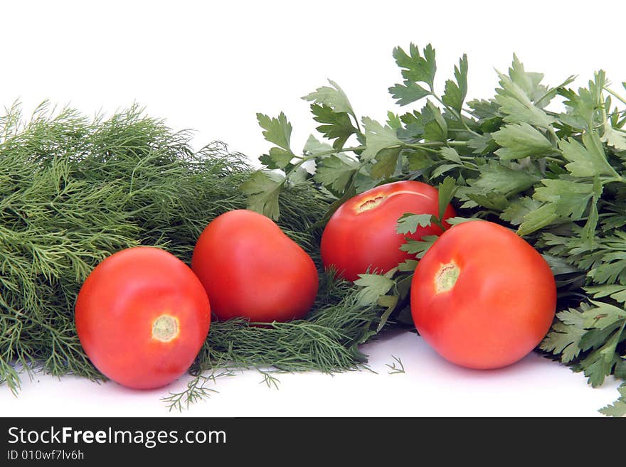 Tomatos with herbs