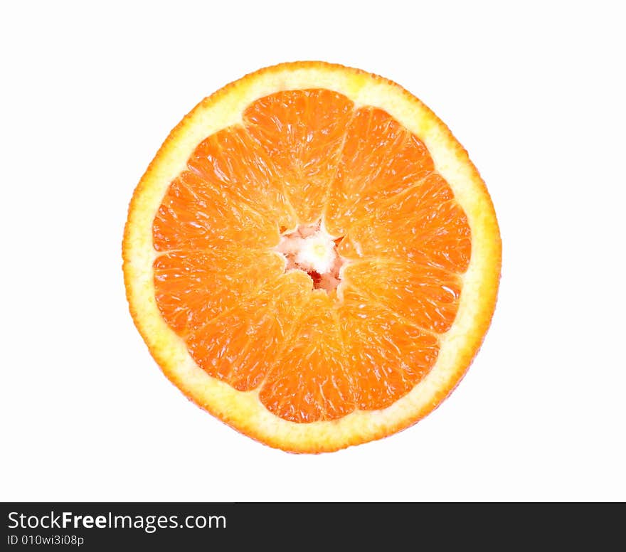 Orange slice isolated on white