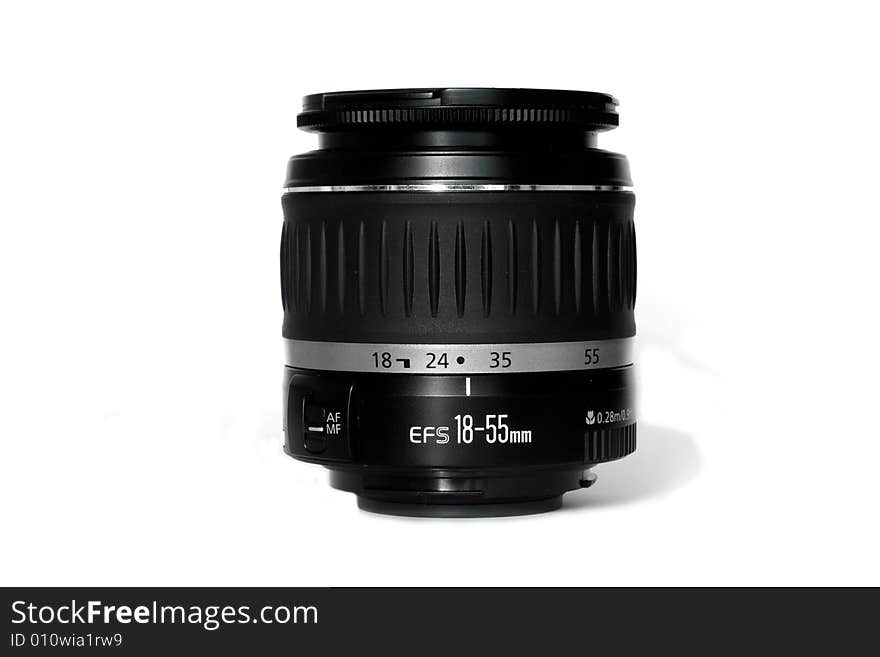 Great close focus shot of Canon lense, the lense is EFS 18-55mm suit for DSLR. Great close focus shot of Canon lense, the lense is EFS 18-55mm suit for DSLR