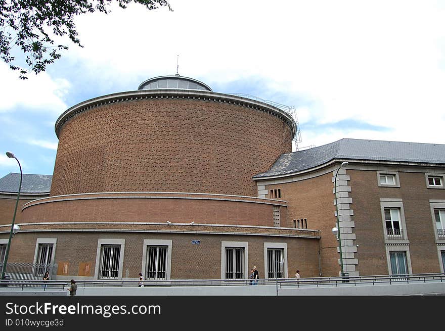 Circular building, in Madrid, Spain perturbation of the Prime Minister's Office