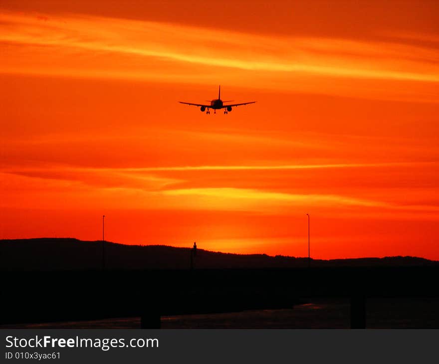 Evening landing in the Portland