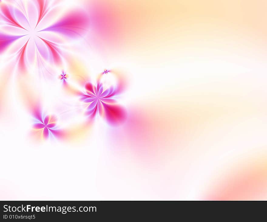 Beautiful flowers on a light background