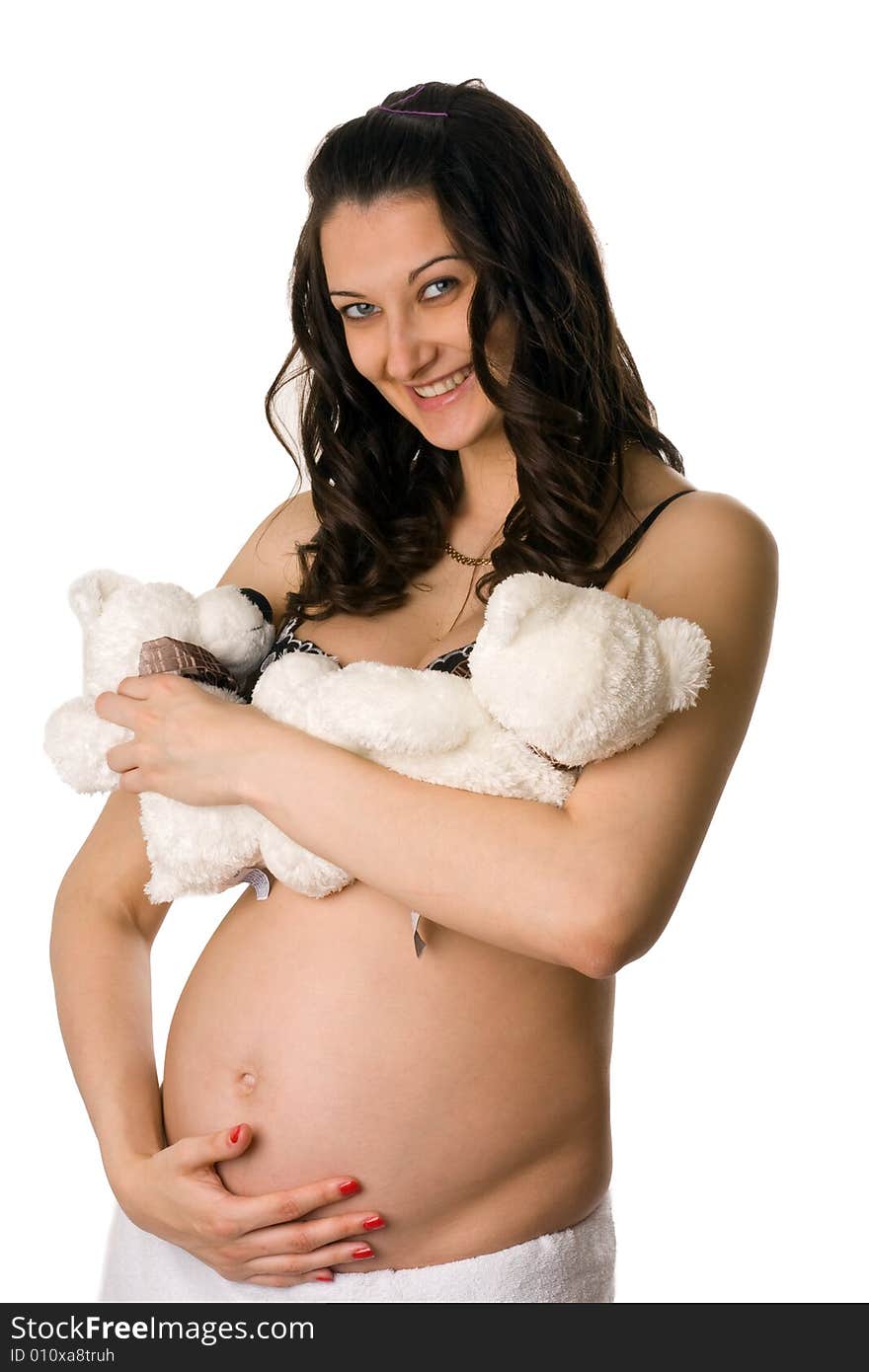 Pregnant Woman Holding Her Belly