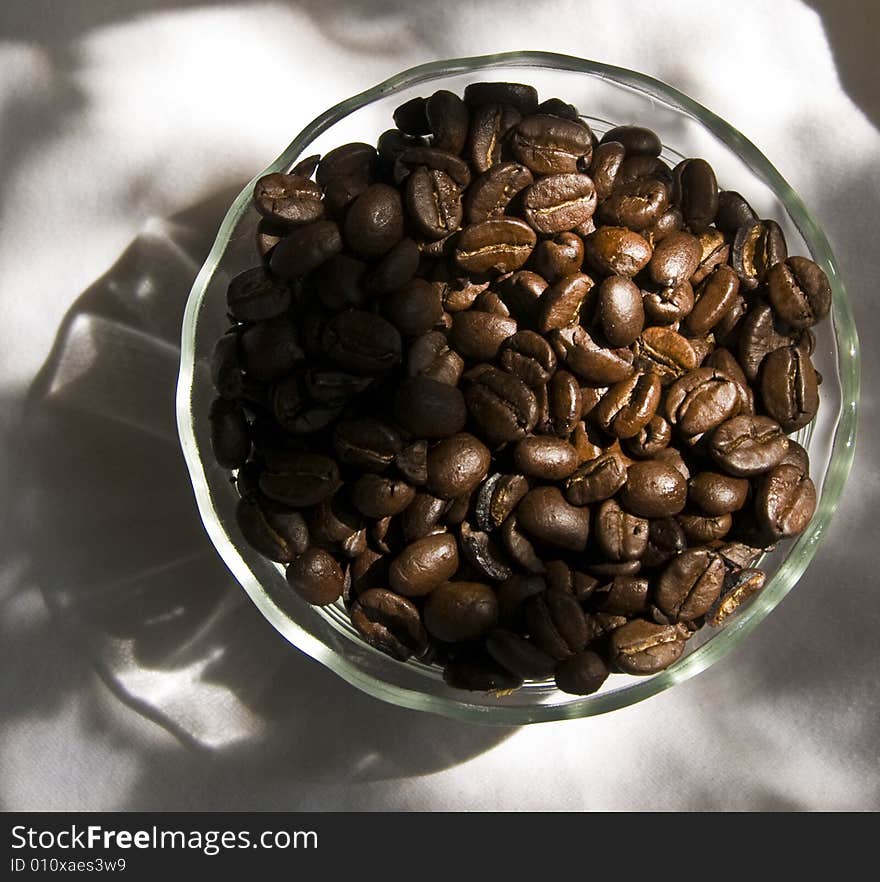 Bowl of coffee beans