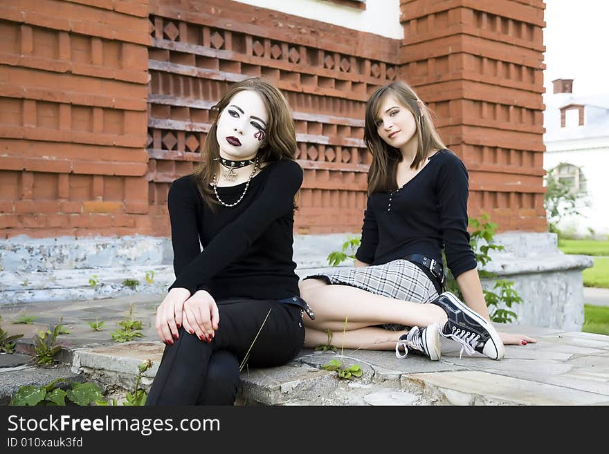 Two Girls In The Park. Two Girls In The Park