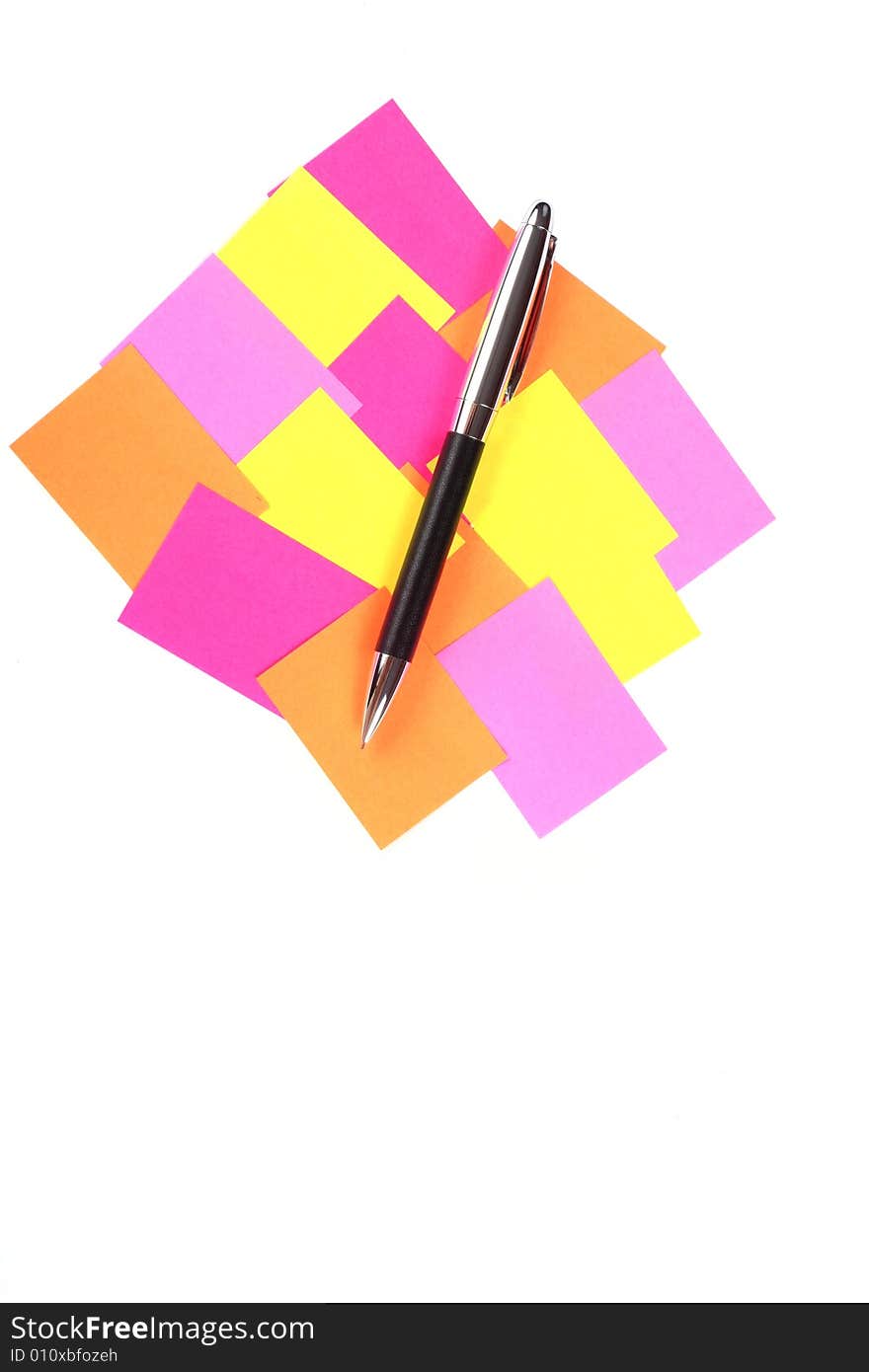 Colour memo stick and pen