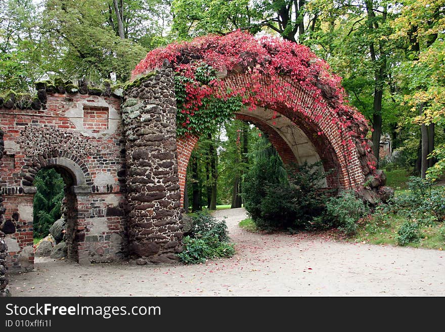 Beautiful quiet park in Arcadia , Poland