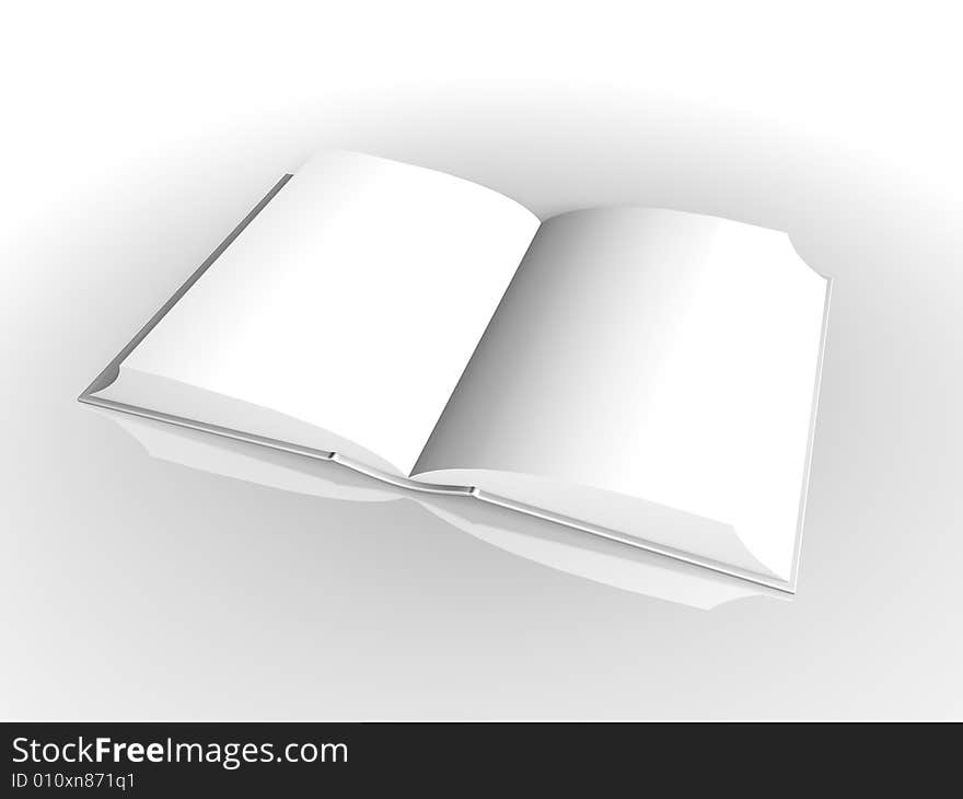 Books on isolated white background